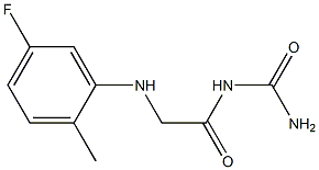 {2-[(5-fluoro-2-methylphenyl)amino]acetyl}urea Struktur