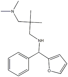 {2-[(dimethylamino)methyl]-2-methylpropyl}[furan-2-yl(phenyl)methyl]amine,,结构式