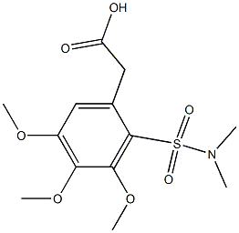 {2-[(dimethylamino)sulfonyl]-3,4,5-trimethoxyphenyl}acetic acid,,结构式