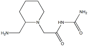 {2-[2-(aminomethyl)piperidin-1-yl]acetyl}urea 化学構造式