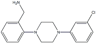 {2-[4-(3-chlorophenyl)piperazin-1-yl]phenyl}methanamine 化学構造式