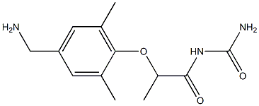 {2-[4-(aminomethyl)-2,6-dimethylphenoxy]propanoyl}urea,,结构式