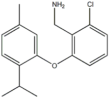 {2-chloro-6-[5-methyl-2-(propan-2-yl)phenoxy]phenyl}methanamine,,结构式