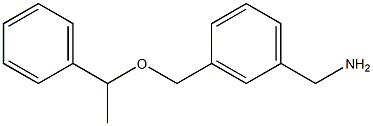 {3-[(1-phenylethoxy)methyl]phenyl}methanamine Structure