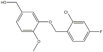 {3-[(2-chloro-4-fluorophenyl)methoxy]-4-methoxyphenyl}methanol,,结构式