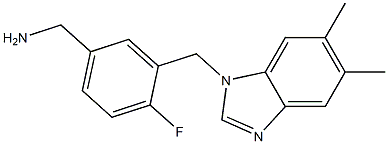 {3-[(5,6-dimethyl-1H-1,3-benzodiazol-1-yl)methyl]-4-fluorophenyl}methanamine