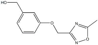 {3-[(5-methyl-1,2,4-oxadiazol-3-yl)methoxy]phenyl}methanol 化学構造式
