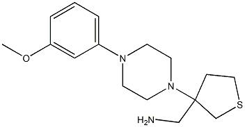 {3-[4-(3-methoxyphenyl)piperazin-1-yl]thiolan-3-yl}methanamine,,结构式