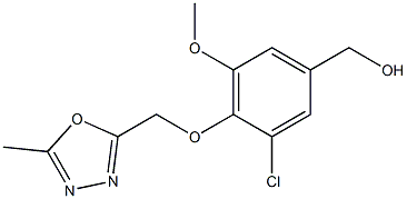 {3-chloro-5-methoxy-4-[(5-methyl-1,3,4-oxadiazol-2-yl)methoxy]phenyl}methanol