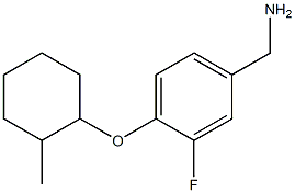 {3-fluoro-4-[(2-methylcyclohexyl)oxy]phenyl}methanamine 结构式