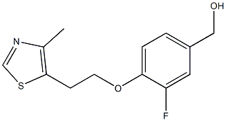 {3-fluoro-4-[2-(4-methyl-1,3-thiazol-5-yl)ethoxy]phenyl}methanol Struktur