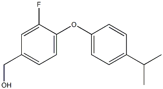 {3-fluoro-4-[4-(propan-2-yl)phenoxy]phenyl}methanol 结构式