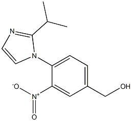 {3-nitro-4-[2-(propan-2-yl)-1H-imidazol-1-yl]phenyl}methanol Struktur