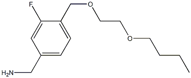 {4-[(2-butoxyethoxy)methyl]-3-fluorophenyl}methanamine 化学構造式