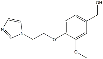 {4-[2-(1H-imidazol-1-yl)ethoxy]-3-methoxyphenyl}methanol 化学構造式