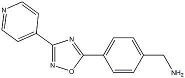 {4-[3-(pyridin-4-yl)-1,2,4-oxadiazol-5-yl]phenyl}methanamine 结构式