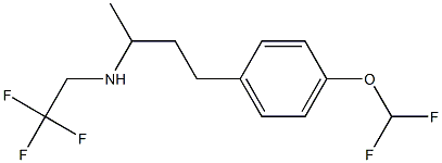 {4-[4-(difluoromethoxy)phenyl]butan-2-yl}(2,2,2-trifluoroethyl)amine,,结构式