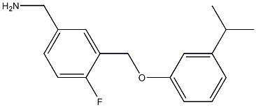 {4-fluoro-3-[3-(propan-2-yl)phenoxymethyl]phenyl}methanamine Struktur