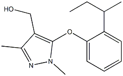 {5-[2-(butan-2-yl)phenoxy]-1,3-dimethyl-1H-pyrazol-4-yl}methanol Structure