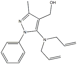 {5-[bis(prop-2-en-1-yl)amino]-3-methyl-1-phenyl-1H-pyrazol-4-yl}methanol,,结构式