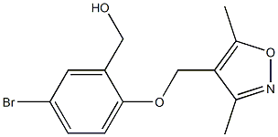 {5-bromo-2-[(3,5-dimethyl-1,2-oxazol-4-yl)methoxy]phenyl}methanol,,结构式