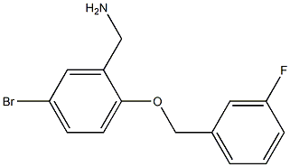 {5-bromo-2-[(3-fluorophenyl)methoxy]phenyl}methanamine Structure