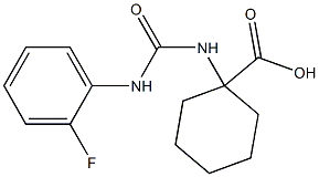1-({[(2-fluorophenyl)amino]carbonyl}amino)cyclohexanecarboxylic acid Struktur