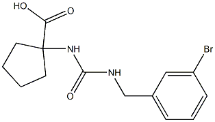 1-({[(3-bromobenzyl)amino]carbonyl}amino)cyclopentanecarboxylic acid Struktur