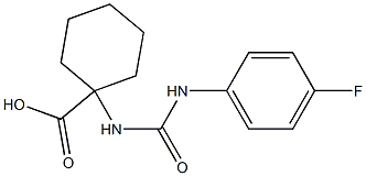 1-({[(4-fluorophenyl)amino]carbonyl}amino)cyclohexanecarboxylic acid,,结构式