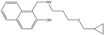 1-({[3-(cyclopropylmethoxy)propyl]amino}methyl)naphthalen-2-ol,,结构式