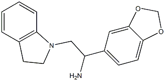 1-(1,3-benzodioxol-5-yl)-2-(2,3-dihydro-1H-indol-1-yl)ethanamine,,结构式