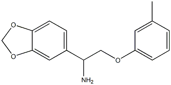 1-(1,3-benzodioxol-5-yl)-2-(3-methylphenoxy)ethanamine Structure