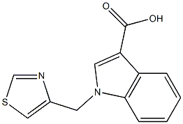 1-(1,3-thiazol-4-ylmethyl)-1H-indole-3-carboxylic acid Struktur