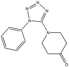 1-(1-phenyl-1H-tetrazol-5-yl)piperidin-4-one Structure