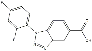 1-(2,4-difluorophenyl)-1H-1,2,3-benzotriazole-5-carboxylic acid Struktur