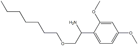 1-(2,4-dimethoxyphenyl)-2-(heptyloxy)ethan-1-amine 化学構造式