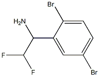 1-(2,5-dibromophenyl)-2,2-difluoroethan-1-amine,,结构式