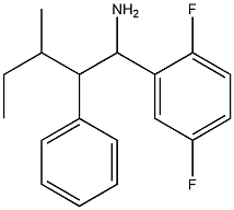 1-(2,5-difluorophenyl)-3-methyl-2-phenylpentan-1-amine 结构式