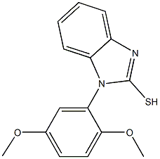1-(2,5-dimethoxyphenyl)-1H-1,3-benzodiazole-2-thiol,,结构式