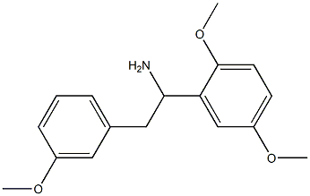 1-(2,5-dimethoxyphenyl)-2-(3-methoxyphenyl)ethan-1-amine Struktur