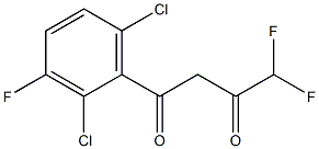 1-(2,6-dichloro-3-fluorophenyl)-4,4-difluorobutane-1,3-dione,,结构式