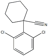 1-(2,6-dichlorophenyl)cyclohexane-1-carbonitrile 结构式