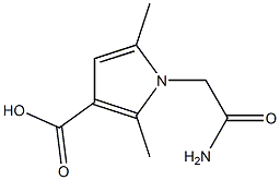 1-(2-amino-2-oxoethyl)-2,5-dimethyl-1H-pyrrole-3-carboxylic acid 结构式