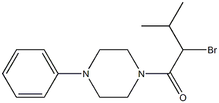 1-(2-bromo-3-methylbutanoyl)-4-phenylpiperazine Structure