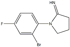 1-(2-bromo-4-fluorophenyl)pyrrolidin-2-imine,,结构式