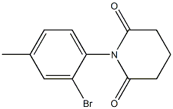 1-(2-bromo-4-methylphenyl)piperidine-2,6-dione 结构式