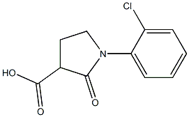 1-(2-chlorophenyl)-2-oxopyrrolidine-3-carboxylic acid,,结构式