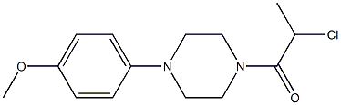 1-(2-chloropropanoyl)-4-(4-methoxyphenyl)piperazine 化学構造式