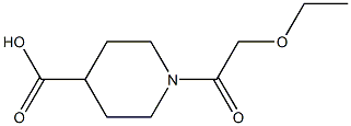 1-(2-ethoxyacetyl)piperidine-4-carboxylic acid 化学構造式