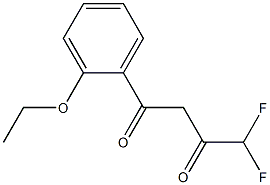 1-(2-ethoxyphenyl)-4,4-difluorobutane-1,3-dione 化学構造式